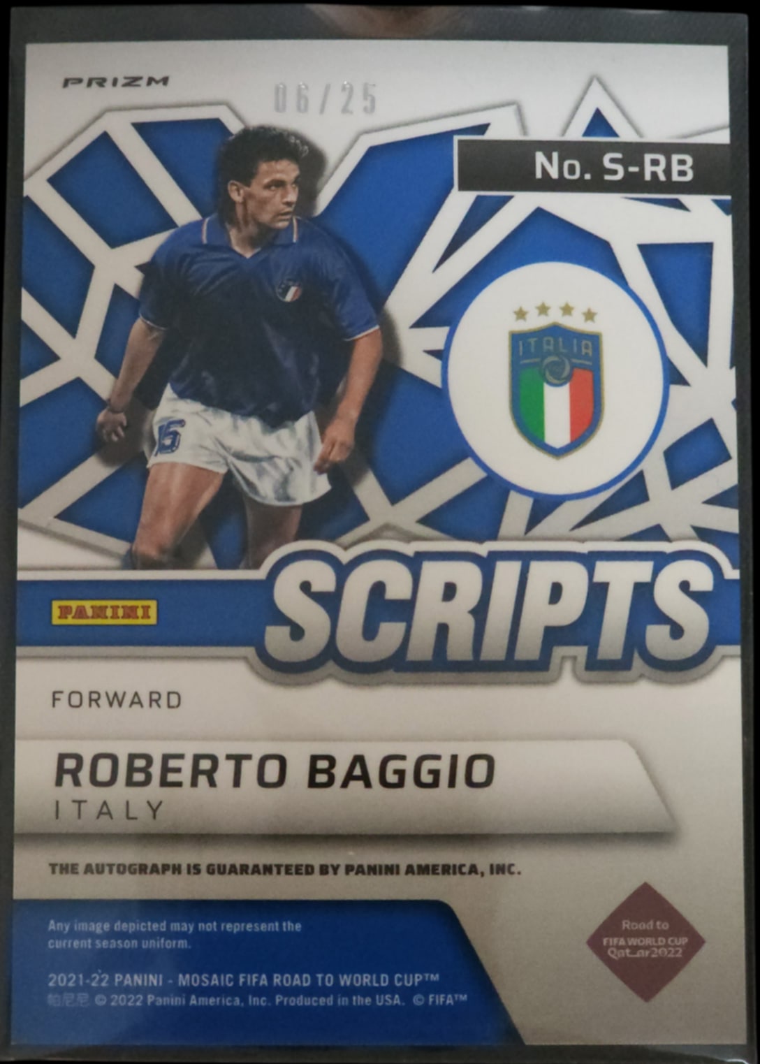2021-22 Panini Mosaic FIFA Road to World Cup Scripts Orange Mosaic Autographs