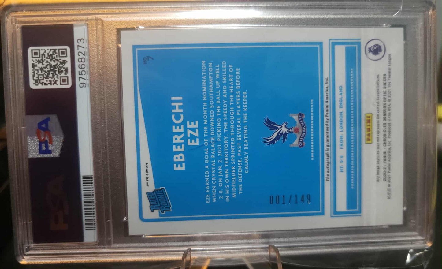 2020 Panini Chronicles Eberechi Eze Silver Cirlcle Rookie Auto