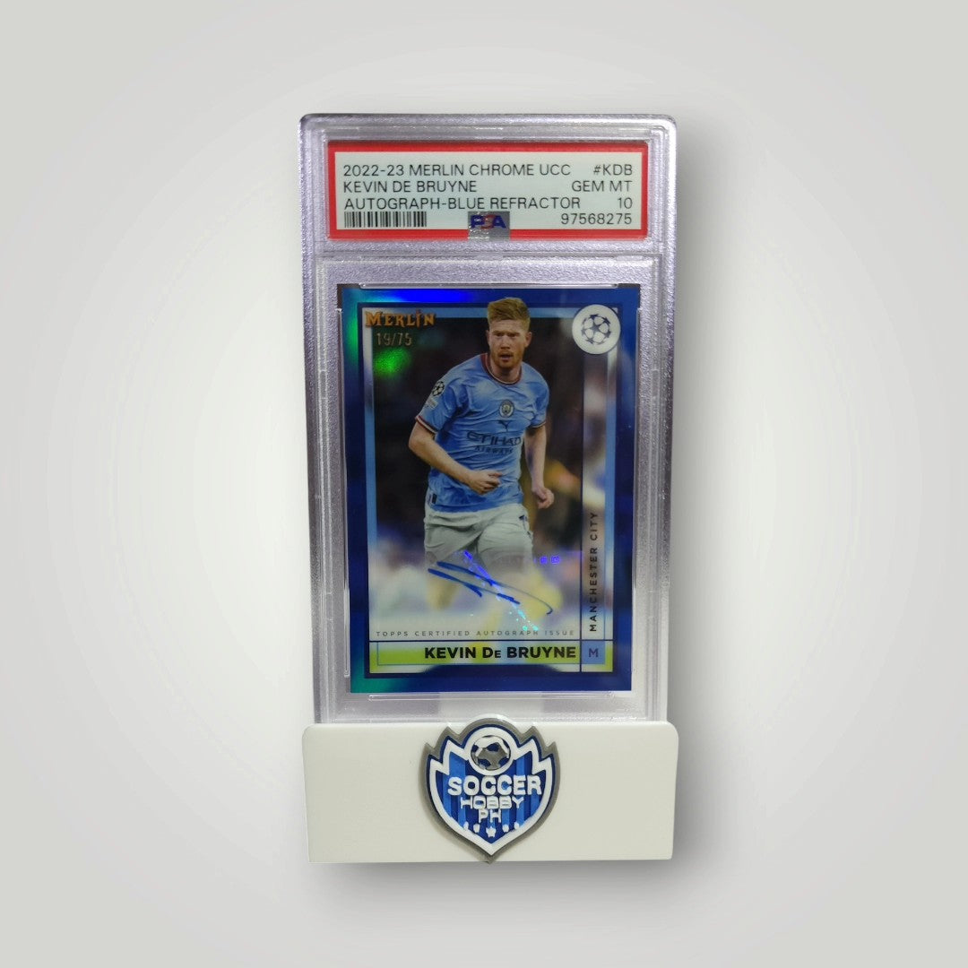 2022 Merlin Chrome UCC Kevin De Bruyne Blue Refractor Auto