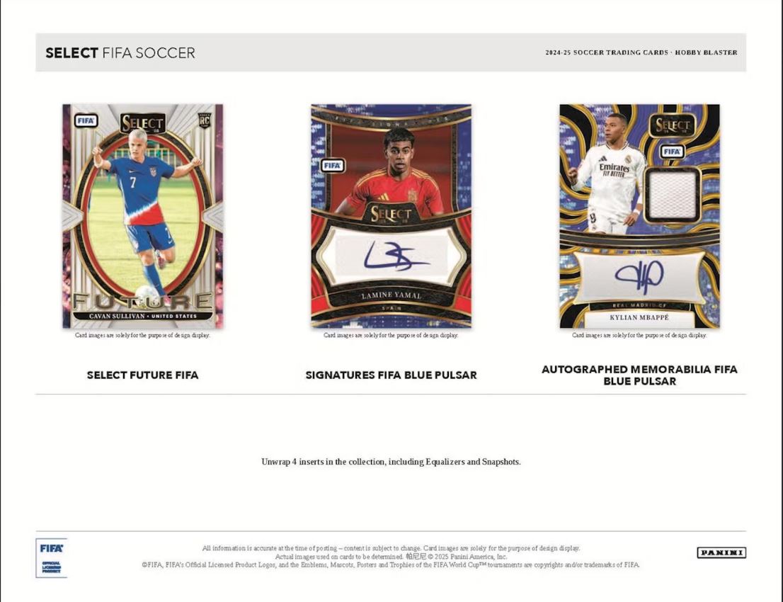 2024/25 Panini Select FIFA Soccer 6-Pack Blaster Box